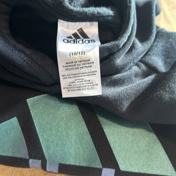 Kids Adidas Hoodie Sweatshirt, iridescent lettering - Picture 3 of 6